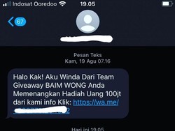 Baim Wong Bagi-bagi Uang hingga Ratusan Juta Lewat SMS, Beneran Nih?