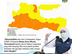 Khofifah Sebut Jawa Timur Bebas Zona Merah COVID-19