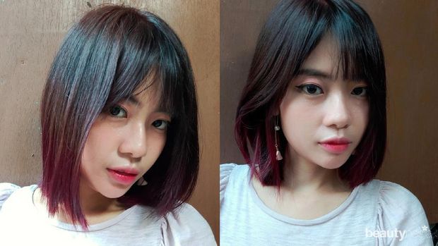 Foto setelah rambut diwarnai