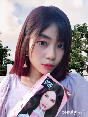 Foto setelah rambut diwarnai