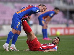Penyerang top Prancis itu bergabung Atletico sebagai pemain pinjaman di sepanjang musim 2021/2022, dengan opsi perpanjangan semusim berikutnya. David Ramos/Getty Images.