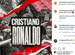 Postingan MU Soal Ronaldo Comeback Ukir Rekor, Messi Bagaimana?