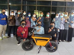 Siswa SMK Ki Ageng Pemanahan Buat Motor Listrik dari Bahan Daur Ulang Sepeda