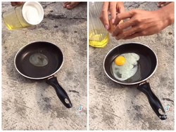 Saking Teriknya Matahari, Netizen Ini Bisa Masak Telur Mata Sapi!