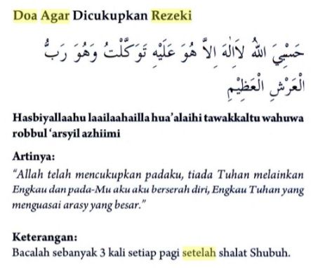 Doa Agar Diberi Kemudahan Rezeki, Bisa Dibaca Usai Sholat Subuh.