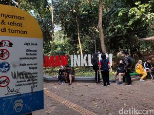 Meski Belum Dibuka, Taman di Kota Bandung Ramai Pengunjung