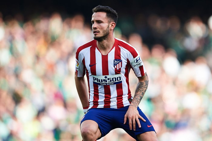 SEVILLE, SPAIN - DECEMBER 22: Saul Niguez of Club Atletico de Madrid looks on during the Liga match between Real Betis Balompie and Club Atletico de Madrid at Estadio Benito Villamarin on December 22, 2019 in Seville, Spain. (Photo by Aitor Alcalde/Getty Images)