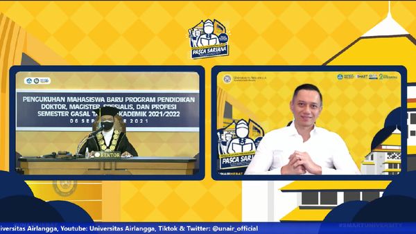 5 Potret AHY Jadi Mahasiswa Baru Program Doktor di Unair