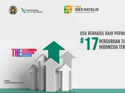 USU Raih Peringkat 17 Kampus Terbaik di Indonesia Versi THE WUR 2022