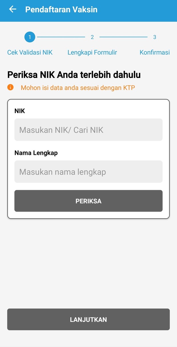 Cara mendaftar vaksin covid-19 lewat aplikasi PeduliLindungi/Dokumentasi Beautynesia/Anindya Milagsita Cara daftar vaksin di PeduliLindungi