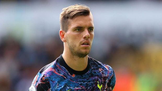 WOLVERHAMPTON, ENGLAND - AUGUST 22: Giovani Lo Celso of Tottenham Hotspur during the Premier League match between Wolverhampton Wanderers  and  Tottenham Hotspur at Molineux on August 22, 2021 in Wolverhampton, England. (Photo by Catherine Ivill/Getty Images)