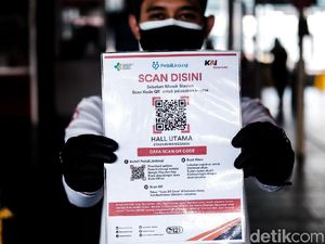 Uji Coba Aplikasi PeduliLindungi untuk Penumpang KRL