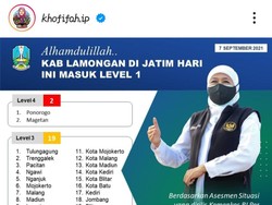 Lamongan Jadi Daerah Pertama di Jawa yang Masuk PPKM Level 1