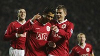 Di di Manchester United pada periode awal karier, setelah hijrah dari Sporting, Ronaldo sempat bahu-membahu dengan Ole Gunnar Solskjaer. (Foto: Getty Images/Laurence Griffiths)