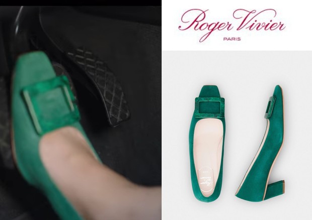 Sepatu hijau nan cantik yang dipakai Shin Min Ah dalam drama Hometown Cha Cha Cha/Foto: Dian Purnamasari Sepatu hijau nan cantik yang dipakai Shin Min Ah dalam drama Hometown Cha Cha Cha