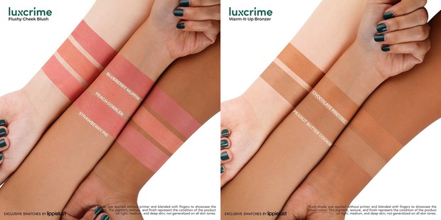 Swatch Blush On dan Bronzer Luxcrime / foto: shopee.co.id Swatch Blush On dan Bronzer Luxcrime