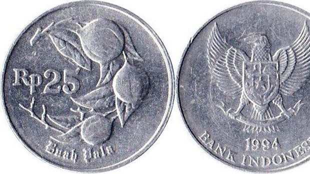 Uang koin 25 rupiah. (Dok: Gallery Currency Bank Indonesia)