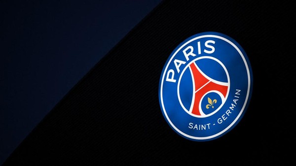 A photograph taken on November 23, 2020 shows a logo of Paris Saint-Germain at the Parc des Princes stadium in Paris, on the eve of the UEFA Champions League Group H football match between Paris Saint-Germain and RB Leipzig. (Photo by FRANCK FIFE / AFP)
