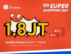 1,8 Juta Produk Terjual dalam 1 Menit di Shopee 9.9 Super Shopping Day