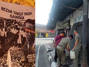 Jokowi Mau Lewat, Coretan Kritikan di Wirobrajan DIY Dihapus