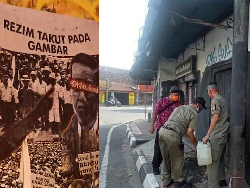 Jokowi Mau Lewat, Coretan Kritikan di Wirobrajan DIY Dihapus