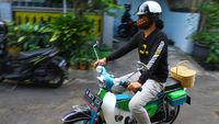 Keren! Motor Klasik Disulap Jadi Motor Listrik