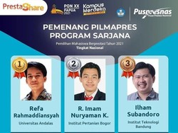 6 Mahasiswa Berprestasi Nasional 2021 Sarjana & Diploma, Ada Unand-ITB