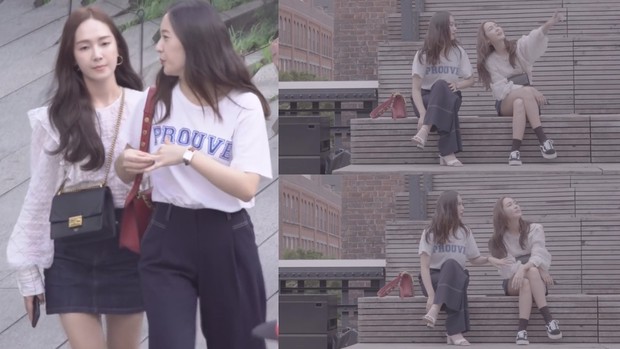 Foto: 'Can't Sleep' music video capture Jessica & Krystal di MV 'Can't Sleep'