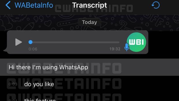 WhatsApp kembangkan fitur transkripsi yang bisa ubah pesan suara jadi teks