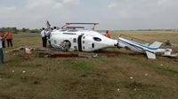 Potret Heli BBKFP Kemenhub yang Jatuh Terguling, Ekornya Patah