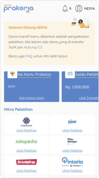 Status Kartu Prakerja