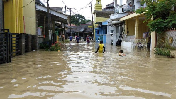 Banjir di Muara Ciujung Timur, Rangkasbitung, Lebak, Banten