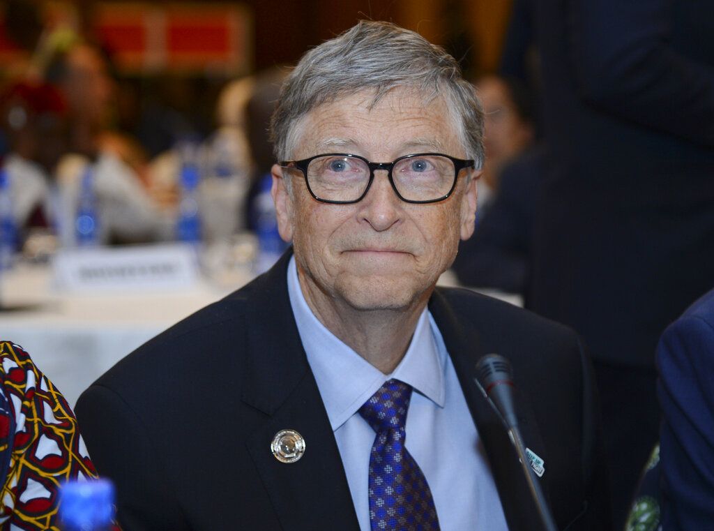 FILE - In this Feb. 9, 2019, file photo, Bill Gates, chairman of the Bill & Melinda Gates Foundation, attends the 