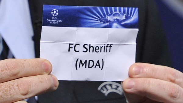 NYON, SWITZERLAND - JUNE 24:  The name FC Sheriff is seen during the UEFA Champions League Q2 qualifying round draw at the UEFA headquarters on June 24, 2013 in Nyon, Switzerland.  (Photo by Harold Cunningham/Getty Images)