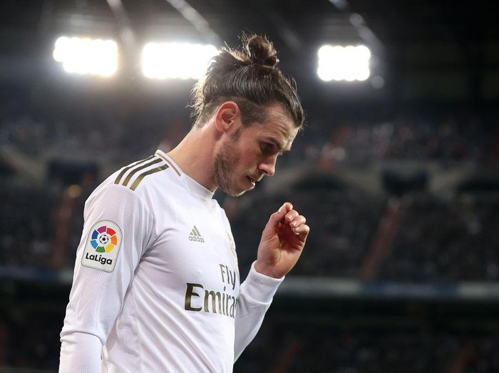 MADRID, SPAIN - FEBRUARY 16: Gareth Bale of Real Madrid looks on during the La Liga match between Real Madrid CF and RC Celta de Vigo at Estadio Santiago Bernabeu on February 16, 2020 in Madrid, Spain. (Photo by Angel Martinez/Getty Images)