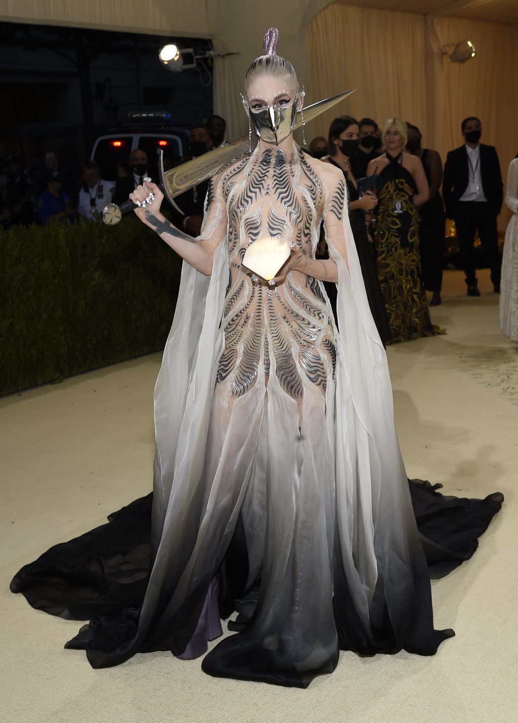 Grimes attends The Metropolitan Museum of Art's Costume Institute benefit gala celebrating the opening of the 