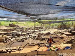 Penampakan Gerbang Istana Paman Hayam Wuruk di Situs Kumitir Mojokerto