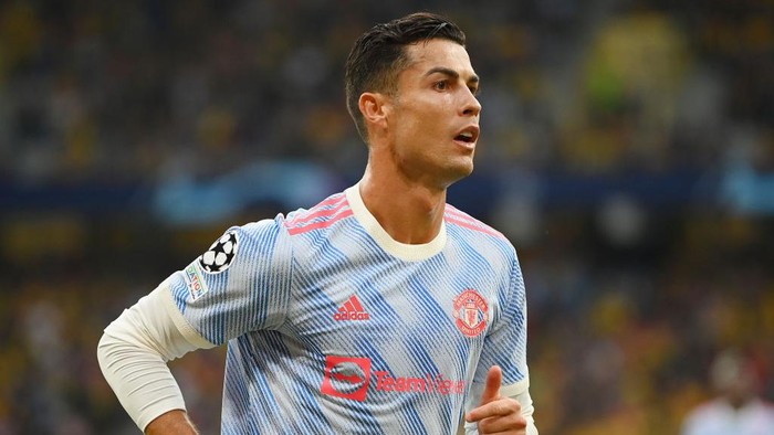 BERN, SWITZERLAND - SEPTEMBER 14: Cristiano Ronaldo of Manchester United reacts during the UEFA Champions League group F match between BSC Young Boys and Manchester United at Stadion Wankdorf on September 14, 2021 in Bern, Switzerland. (Photo by Matthias Hangst/Getty Images)