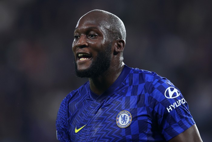 Romelu Lukaku LONDON, ENGLAND - SEPTEMBER 14: Romelu Lukaku of Chelsea reacts during the UEFA Champions League group H match between Chelsea FC and Zenit St. Petersburg at Stamford Bridge on September 14, 2021 in London, England. (Photo by Catherine Ivill/Getty Images)