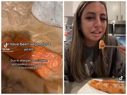 Terpaksa Makan Ikan, Wanita Vegan Ini Nangis karena Merasa Bersalah