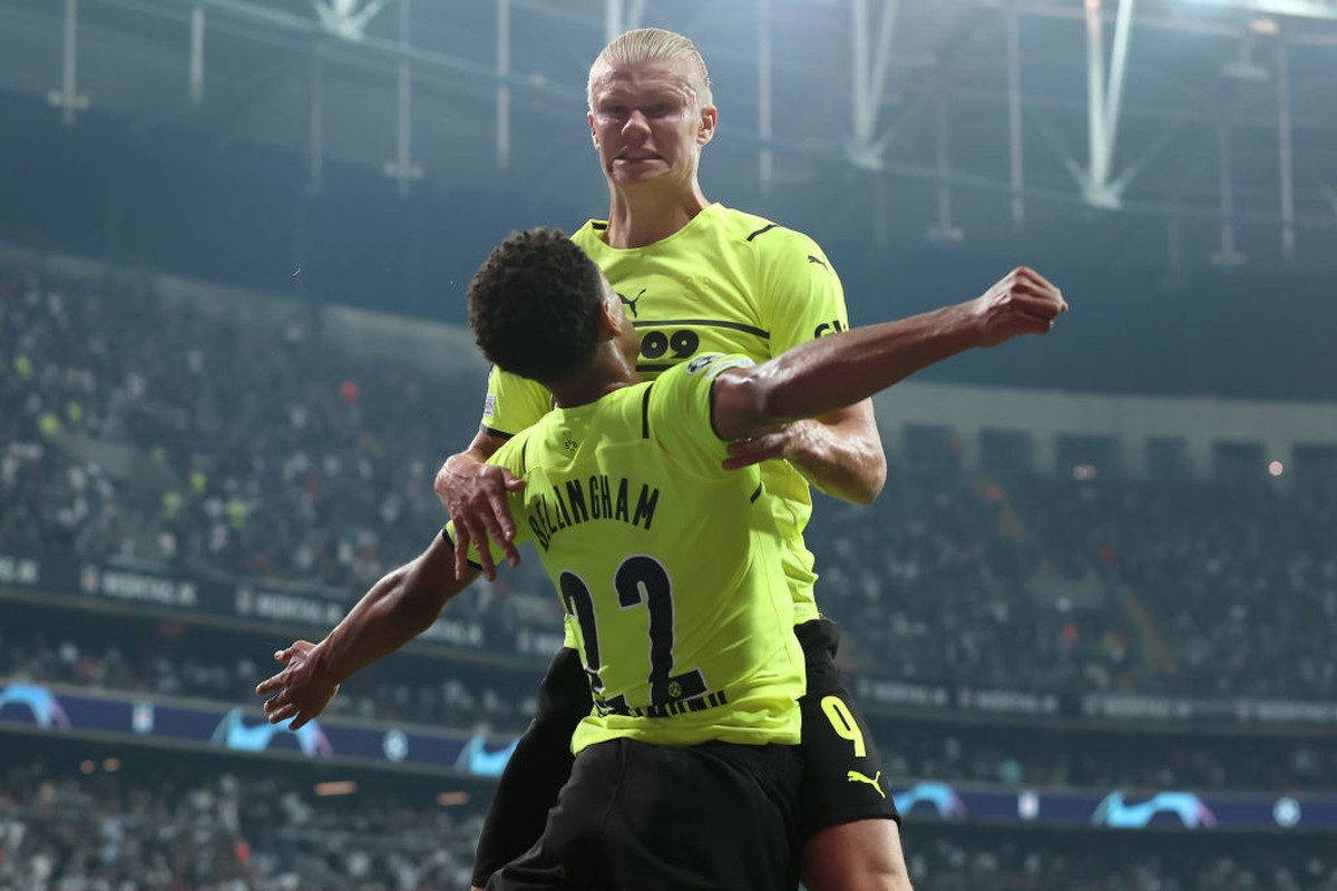Muuaahh! Kecupan Bellingham Kepada Haaland (Getty Images)