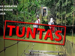 Before-after Perbaikan Jembatan Gantung Mamasa: Dulu Bahaya, Kini Prima!