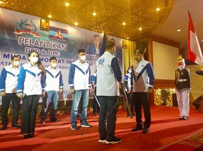Potret Pelantikan Organisasi Sayap Demokrat di Kepri