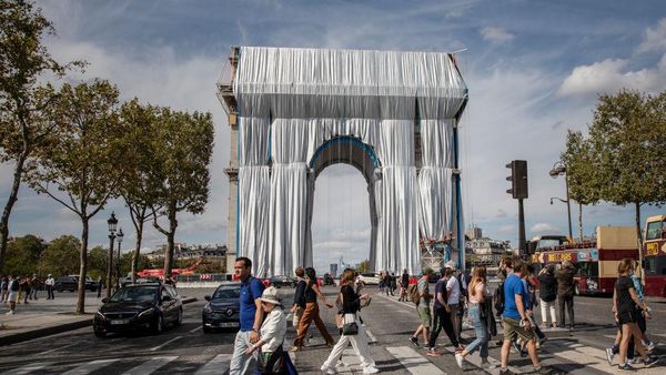 Arc De Triomphe Prancis Berselimut Kain Panjang