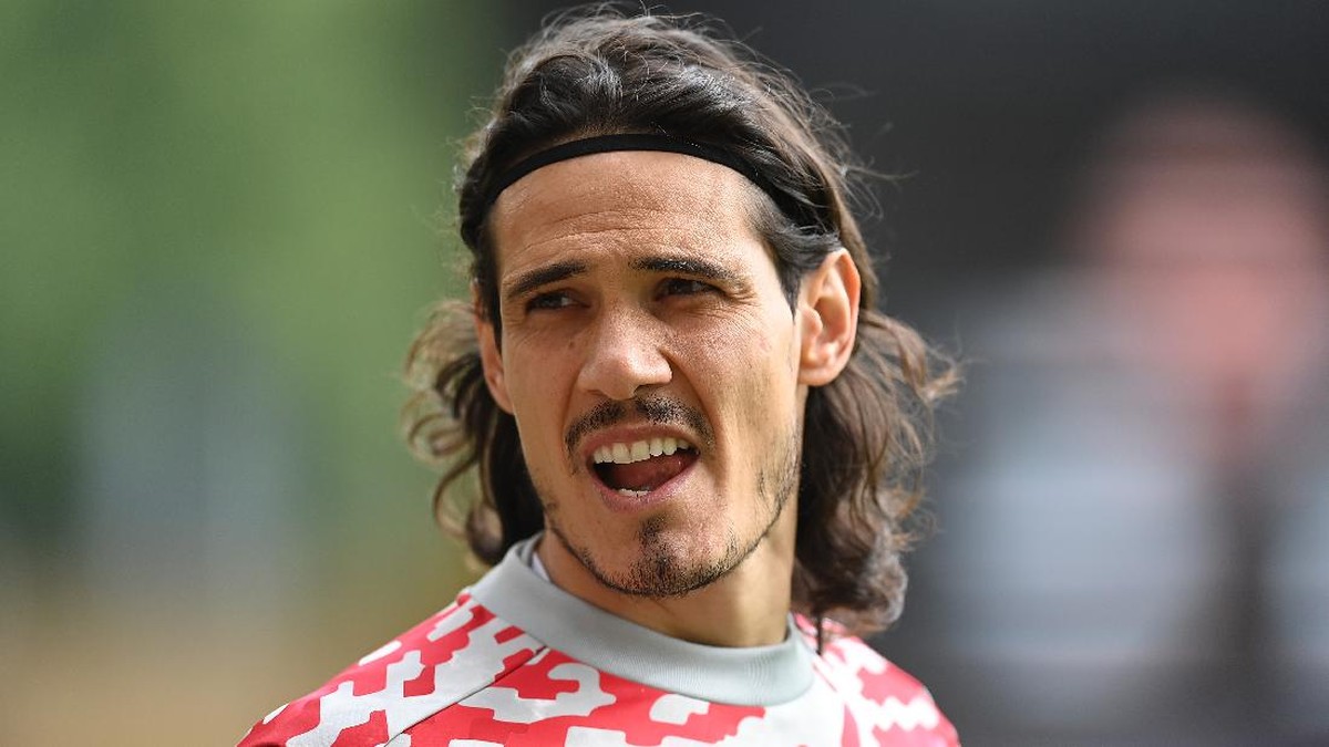 Edinson Cavani antusias menjalani derby Manchester pertamanya. (Foto: Getty Images/Michael Regan)
