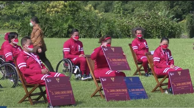 Foto/ Menerima Atlet Paralimpiade Tokyo 2020/ Youtube : Setpres