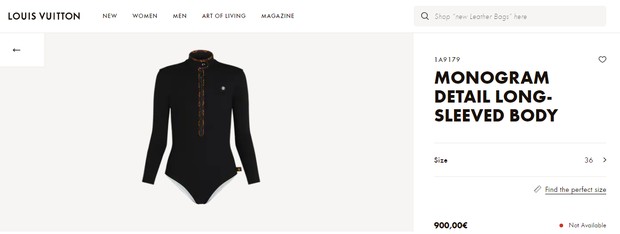 Harga baju renang Monogram Detail Long-sleeved Body dari Louis Vuitton