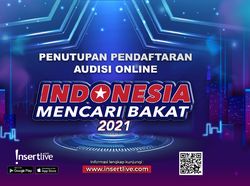 Detik-detik Penutupan Pendaftaran Online Indonesia Mencari Bakat 2021