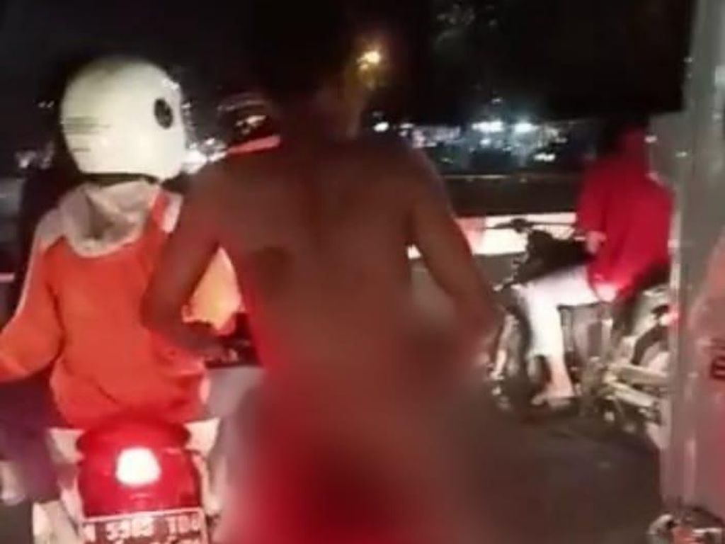 Ini Hasil Penelusuran Polisi Siapa Pengendara Motor Bugil di Sidoarjo