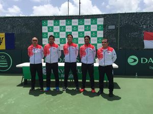 Davis Cup 2021: Indonesia Imbangi Barbados, Sukses Buka Peluang Davis Cup 2021: Indonesia Imbangi Barbados, Sukses Buka Peluang